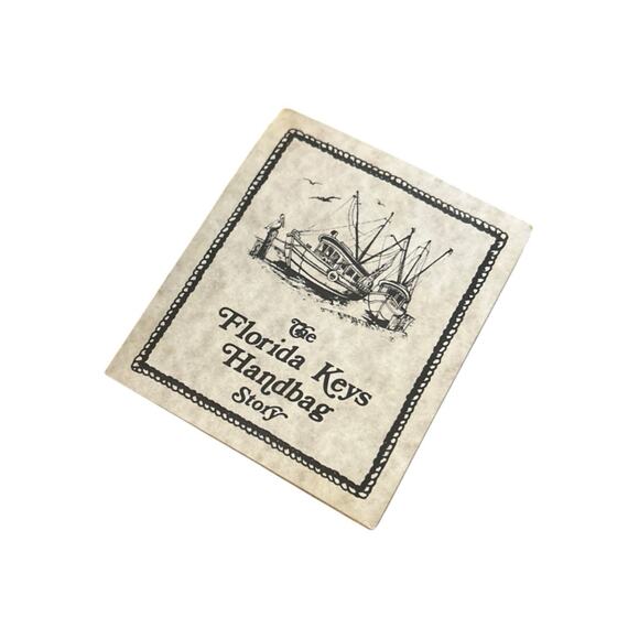 The Original Florida Keys Painted Leather Handbag Boat Harbour NWT - Picture 2 of 13